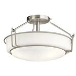 Kichler Alkire 3 Light Semi Flush, Brushed Nickel - 44085NI. Fixed Price $264.99.