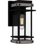 Matte Black One Light Outdoor Wall Mount From The Strader Collection. Fixed Price $149.99.