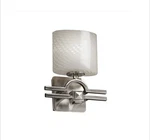 Justice Design Fusion Argyle 1-LIGHT Brushed Nickel Wall Sconce, Weave Oval.... Fixed Price $203.47.