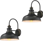 Zeyu Farmhouse Barn Light Fixture, Gooseneck Wall Sconce 2 Pack Black Fini.... Fixed Price $48.99.