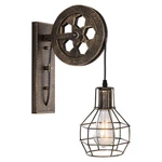 1 Fixture Industrial Mid Century Iron Wall Lights Lift Pulley Lamp.... Fixed Price $63.72.