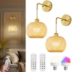 Vitnucrol Gold Battery Wall Sconces Set Of 2, Remote, Rechargeable Rgb, Dimmable. Fixed Price $86.76.