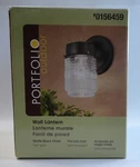 Portfolio Outdoor Wall Lantern (0156459) Matte Black Finish. Fixed Price $7.99.
