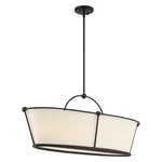Matter Black Six Light Island Pendant From The Pulito Collection. Fixed Price $398.00.