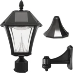 Gama Sonic GS-105FPW-BW Baytown Ii, Outdoor Solar Light And 3" Pole Pier & Wa.... Fixed Price $124.16.