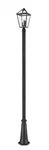 Z-lite 579PHBR-519P Black Talbot 3-LIGHT 114"H Outdoor Single Head Post. Fixed Price $738.00.