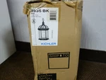 Kichler 9835 Black Barrie 14" Outdoor Pendant With Beveled Glass Panels. Fixed Price $70.00.