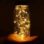 Solar (30 Leds), 6-PIECE Large Hanging Glass Jar Starlight Set. Fixed Price $35.98.