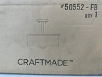 Craftmade Bolden 2 Light Semi Flush/pendant In Flat Black Seeded Glass New. Fixed Price $109.46.
