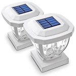 Home Zone Security Solar Post Cap Lights Decorative Glass Led (2-PACK) White. Fixed Price $42.33.