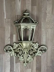 Vintage Homco Hollywood Regency Ornate Gold Street Lantern Wall Plaque Planter. Fixed Price $44.10.