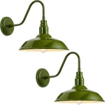 14 Inch Dome Outdoor Gooseneck Barn Lights Olive Green Farmhouse Exterior Wall. Fixed Price $249.99.