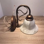 Canarm LR87175 Wall Sconce Light Fixture With Frosted Glass Shade, Copper Patina. Fixed Price $30.00.