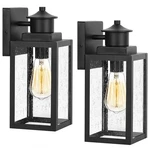 Beslowe Outdoor Wall Lights Exterior Lighting Fixtures Mount 2-PACK Black. Fixed Price $62.47.