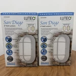 Lutec Coastal San Diego White Outdoor Integrated Led Bulkhead Wall Lantern X2. Fixed Price $49.95.