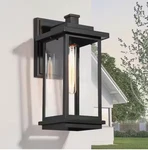 Lnc Modern 14.8 In. Large 1-LIGHT Black Outdoor Wall Lantern Sconce. Fixed Price $50.00.