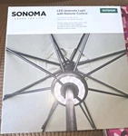 Sonoma Goods Patio 8X2 In Umbrella Light 24 Warm White Led Remote Cntrl Battery. Fixed Price $19.50.