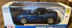 Maisto Ferrari California Blue Closed Top Special Edition 1/18. Fixed Price $70.00.