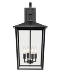 Powder Coated Black Four Light Outdoor Wall Sconce From The Fetterton Collection. Fixed Price $279.90.