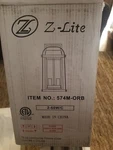 Z-lite 574M-ORB Millworks Outdoor Wall Light Oil Rubbed Bronze. T2. Fixed Price $55.00.