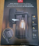 Globe Electric Sconce With Dual Outlet - 14" Outdoor Wall Light #9466. Fixed Price $39.97.