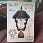 Gama Sonic Baytown Ii Solar Led Post Light, Black, 3 Mounts, Outdoor. Fixed Price $89.99.