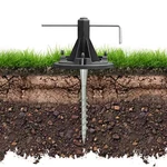 10 In. Solar Lamp Post Installation Kit With Ez-anchor In-ground Auger And Built. Fixed Price $92.87.