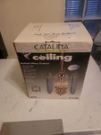 Vintage Catalina Lighting Ceiling Etched Glass Fixture- Free Shipping. Fixed Price $105.00.