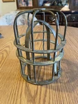 Vtg Brass Cage Old Industrial Explosion-proof Light Steampunk Lamp Wall Sconce. Fixed Price $48.00.