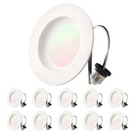 10 Pack Inch 5CCT Led Recessed Ceiling Dimmable Panel Light 9W 750 Lm E26 TP24. Fixed Price $54.99.