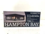 Hampton Bay Broward 13 In. 2-LIGHT Black Outdoor Flush Mount Clear Glass. Fixed Price $49.99.