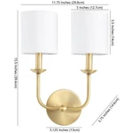 Safavieh Ferrara 2LT 5.75" Wall Sconce, Reduced Price 2172755265 SCN4069A. Fixed Price $49.00.