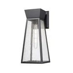 Artcraft Lucian Outdoor Wall Light, Black/clear - AC8861BK. Fixed Price $99.99.