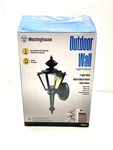 Open Box Westinghouse 1-LIGHT 100W Matte Black Outdoor Wall Sconce, 66983. Fixed Price $16.95.