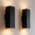 18" 2 Pack Outdoor Wall Lamp Up Down Light Sconce Waterproof Exterior Fixture Ul. Fixed Price $169.99.