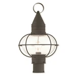 Livex Newburyport 1 Light Outdoor Post Top Lantern, Black/clear 26905-04. Fixed Price $469.96.