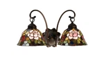 Meyda Tiffany Rosebush 2-LIGHT 18" Floral Stained Glass Wall Sconce Lamp. Fixed Price $329.99.