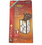 Portfolio Outdoor Wall Fixture Light #182142 Motion Activated Dual Bright 100. Fixed Price $33.99.