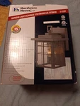 Hardware House Outdoor Light,automatic Dusk Dawn, Black Finish, Seedy Glass. Fixed Price $40.00.