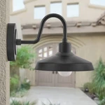 Hinkley Forge 9" High Industrial Black Outdoor Barn Wall Light. Fixed Price $209.00.