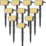 Solar Spot Lights Outdoor, 10 PACK/118 Led 4 Modes Auto On/off Landscape. Fixed Price $112.99.
