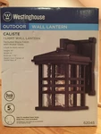 Westinghouse Caliste Black Outdoor Wall Sconce 6204500 W/ Dusk Dawn Sensor Nib. Fixed Price $67.89.