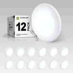 12 Pack Led Disk Lights 6 Inch, 15W 5000K Daylight 1300LM CRI90+, Dimmable Fl.... Fixed Price $83.99.