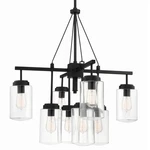 Craftmade 52128 Espresso Crosspoint 8-LIGHT 30"W Outdoor Chandelier. Fixed Price $621.50.