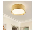 Wingbo 15.7 In. 3-LIGHT Flaxen Drum Flush Mount, Finish. Fixed Price $48.67.