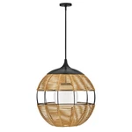 Hinkley Maddox 1LT Outdoor Chandelier, Black/etched Opal 19675BK-NAT. Fixed Price $984.99.