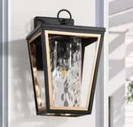 Lnc Modern Black Gold Outdoor Hardwired Wall Lantern Sconce Light Fixture. Fixed Price $20.99.