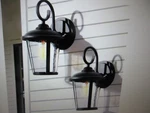 Uolfin Modern Lantern Outdoor Wall Sconce Luxe 1-LIGHT Black Cylinder 2PK. Fixed Price $66.45.