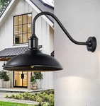 18" Large Barn Light With Gooseneck, Outdoor/indoor Wall Mounted, Industrial .... Fixed Price $285.58.