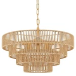 6-LIGHTS Hand-woven Rattan Pendant 4 Round Transitional Minimalist Boho.... Fixed Price $107.78.